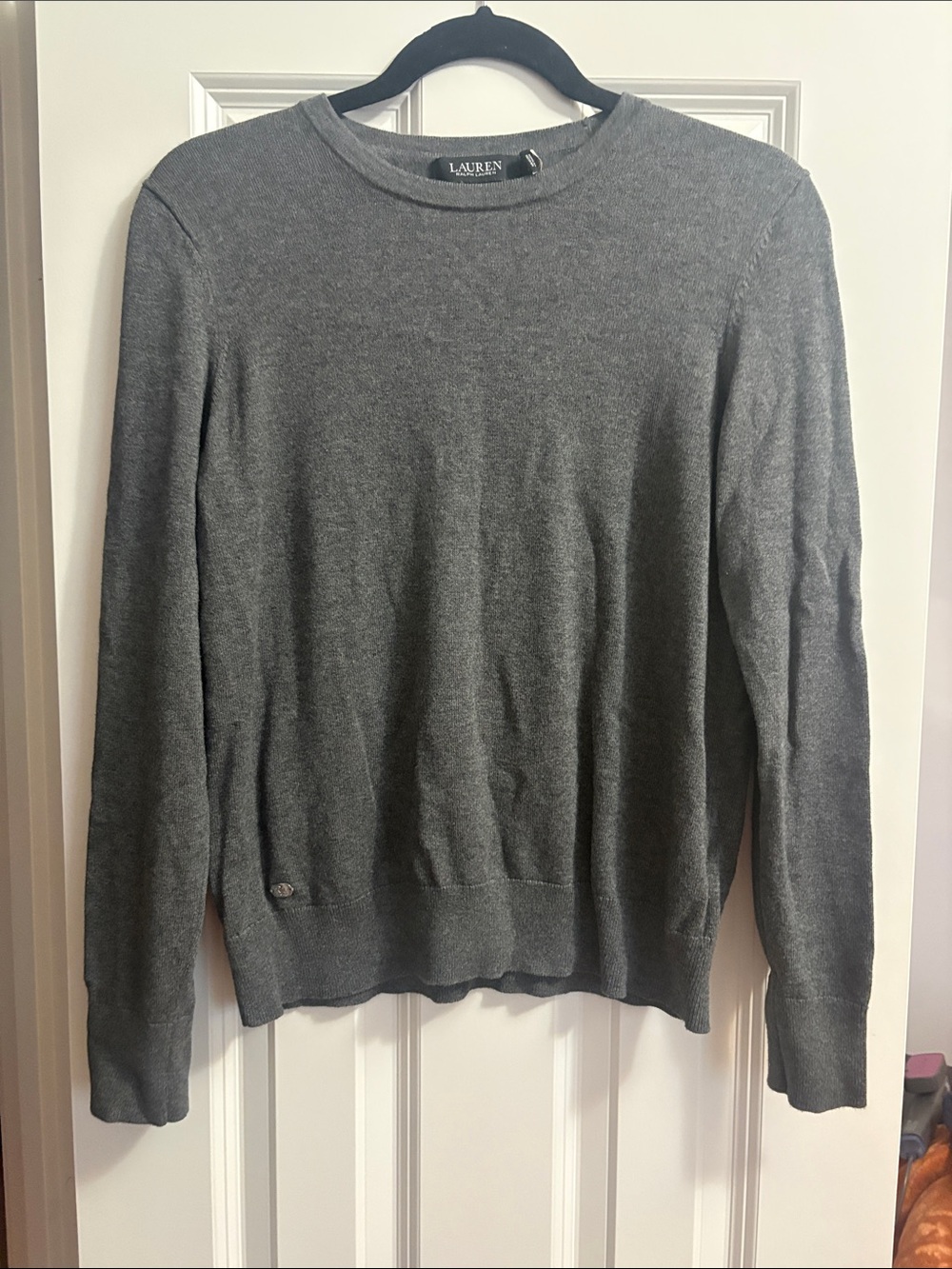 Lauren Ralph Lauren Men's Charcoal Gray Crewneck Sweater - Picture 1 of 3
